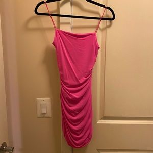Princess Polly Mini Dress - Hot Pink - Open Back